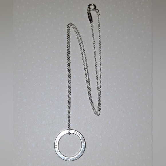 TIFFANY & CO. 1837 Circle Pedant Necklace Silver 925 - Picture 2 of 8